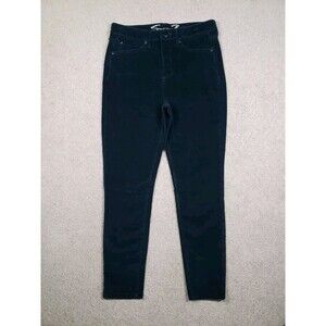 Seve7 Women’s Ultra High Rise Skinny Corduroy Pants Black Caviar Size 8